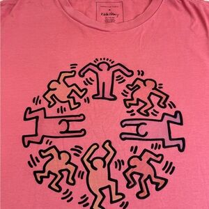American Eagle Outfitters Keith Haring Pink Graphic Tee